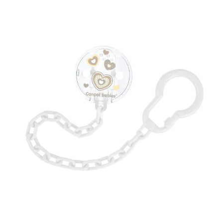 Canpol Babies Soother Holder – NEWBORN BABY – white