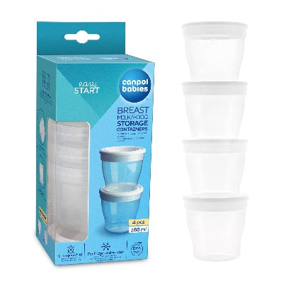 Canpol Babies Food Storage Containers with Lids – 180 ml – 4 pcs