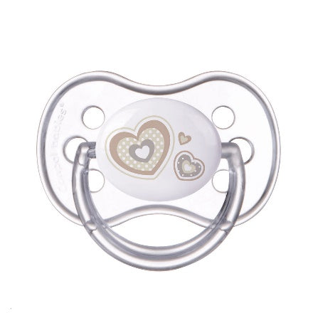 Canpol Babies Silicone Soother – NEWBORN BABY – 0–6 months – white