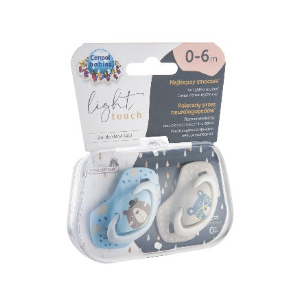 Canpol Babies Silicone Soother – BONJOUR PARIS – 0–6 months – 2 pcs