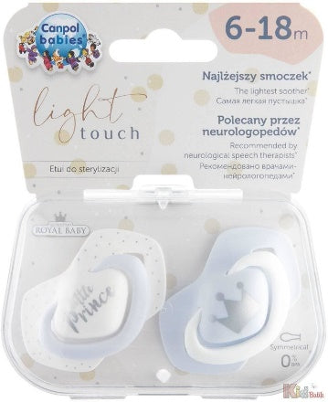 Canpol Babies Silicone Soother – ROYAL BABY – 6–18 months – 2 pcs