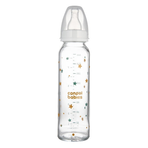 Canpol Babies Narrow-Neck Glass Bottle – 240 ml – FAST