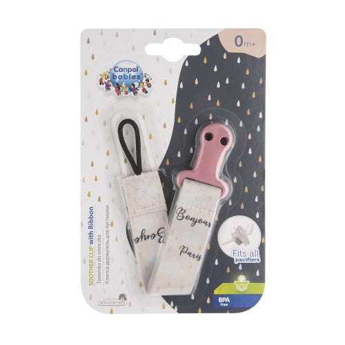 Canpol Babies Ribbon Soother Clip – BONJOUR PARIS – pink