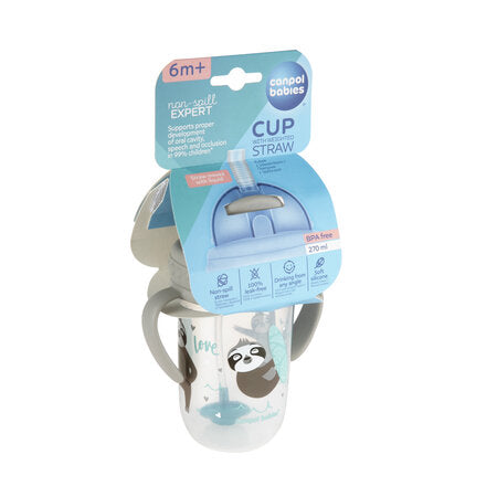 Canpol Babies Weighted Straw Cup – EXOTIC ANIMALS – 270 ml – 6m+