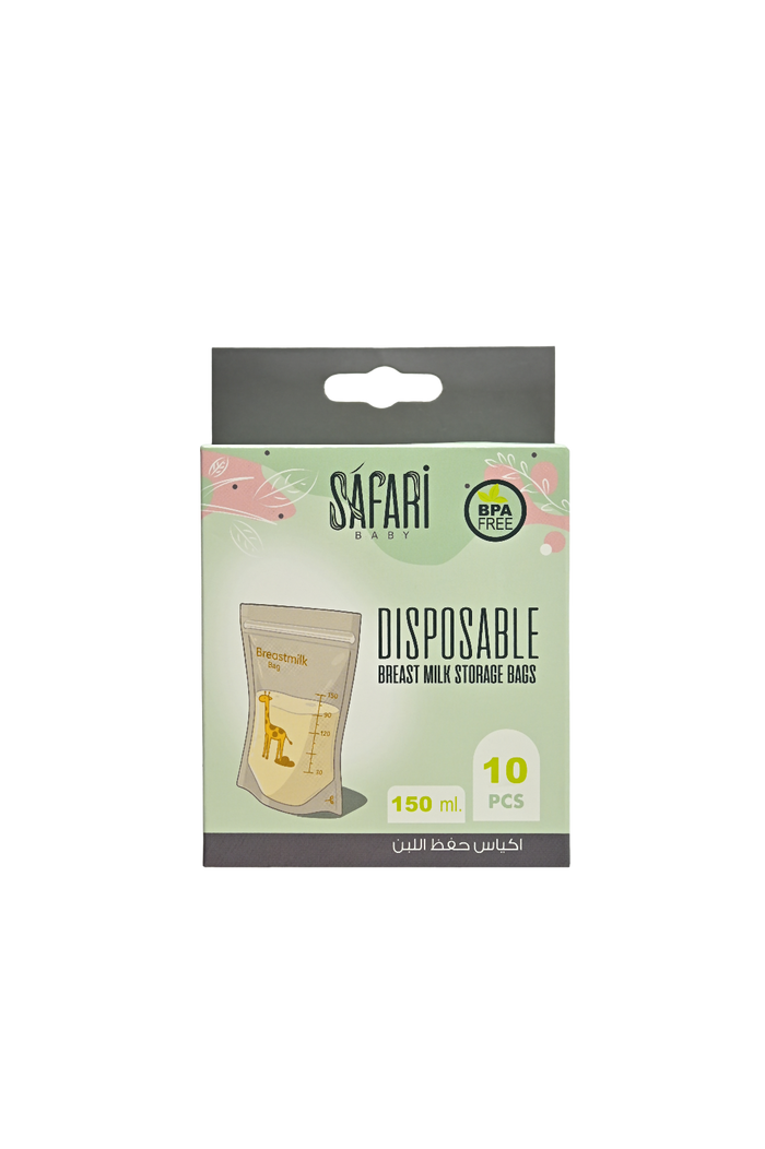 Safari Disposable Breast Milk Storage Bags — 10 Pack — 150 ml