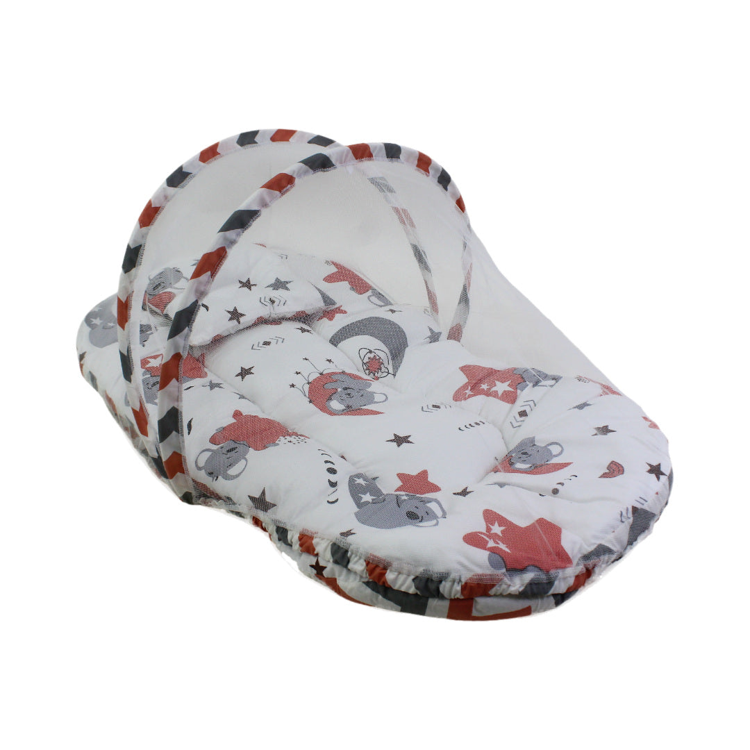 Kiddy Cotton Mosquito Net – Off-White with Koala Print