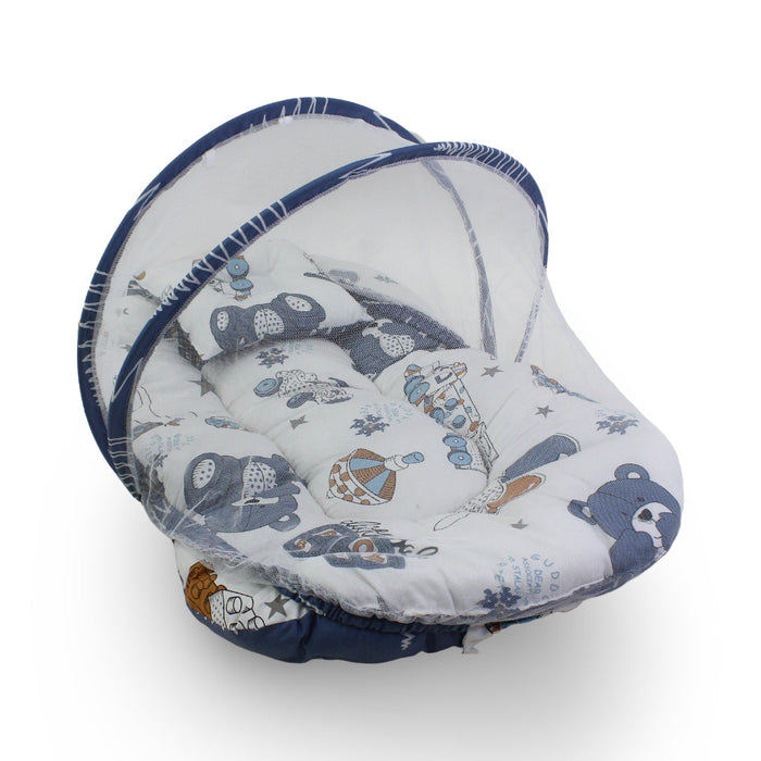 Kiddy Cotton Mosquito Net – Off-White with Teddy Bear Print