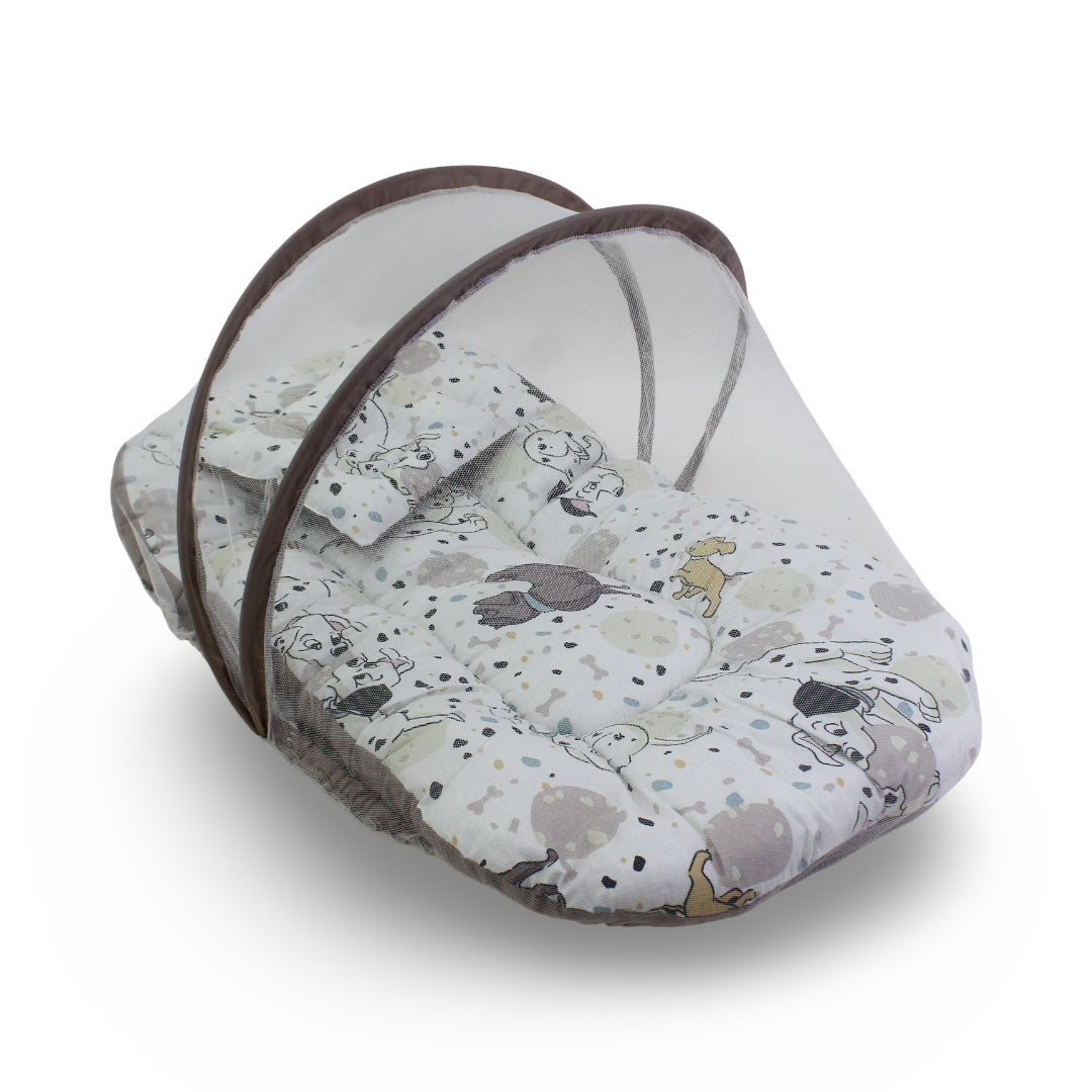 Kiddy Cotton Mosquito Net – Off-White with 101 Dalmatians Print