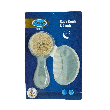 TRUE Gold Soft Hair Brush and Comb Set