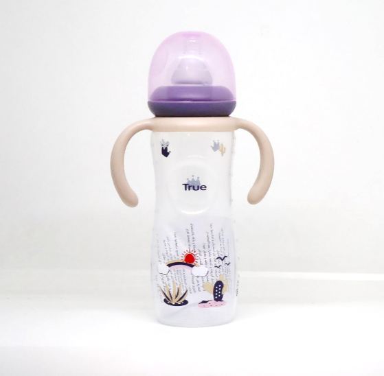 TRUE Gold Wide-Neck Feeding Bottle with Handles